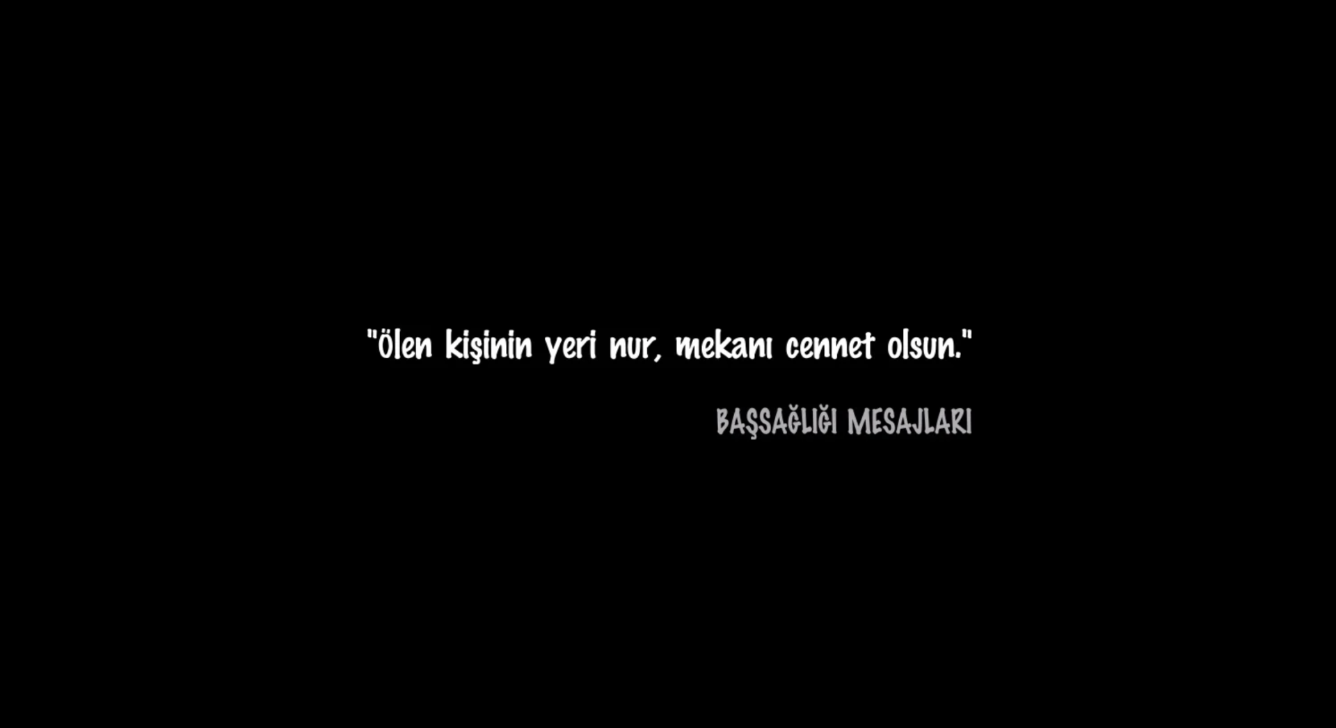 Başsağlığı Mesajı